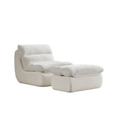 Modern Compressed Lounge Chair with Ottoman, Cozy Corduroy Recliner for Small Spaces, Living Room, 15564665