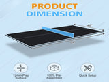 7*4ft Black Mid-Size Ping Pong Conversion Top Foldable & Portable Table Tennis Table Top for Indoor W1408P310184