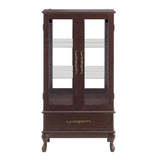 Curio Cabinet Lighted Glass Cabinet Glass Wine Cabinet Curio Display Cabinet with Adjustable Glass W2275P199813
