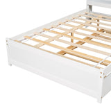 Full Bed with Trundle,Bookcase,White W50446124