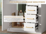 24" Bathroom Vanity with Integrated Ceramic, Bathroom Cabinet with 1 Door, 3 Drawers, Single N710P341038K