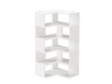 5-layer L-shaped corner display rack particle board 60*60*165cm white 73137996