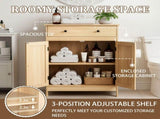 Natural wood color, particleboard with melamine veneer, 60*30*80cm, double doors, single drawer, 45169395