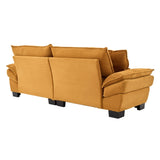Corduroy Sofa Sleeper Couch Loveseat Sofa with Pillows Comfy Upholstered Deep Seat Sofa for W676P184141
