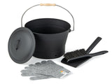 Fireplace Ashing Set, Ash Bucket Shovel Brush Cut-Resistant Gloves , Easy to 21266854