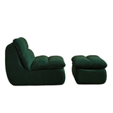 Modern Compressed Lounge Chair with Ottoman, Cozy Corduroy Recliner for Small Spaces, Living Room, W1036P251819
