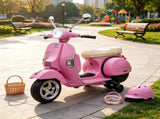 12V Kids Electric Motorcycle with Training Wheels Rear Suspension Steering Limitation Pink 82709950