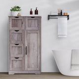 ZNTS Bathroom Storage Cabinet with Storage 5 Drawers and 1 Door, Entryway Cabinet with Adjustable Shelf, W1673P176236