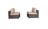 28" Wide Armless Outdoor Chairs with Cushions Fully Assembled B120P352239