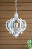 Farmhouse Chandelier, 6-Light Wood Chandelier Pendant Light Fixture with Adjustable Chain for Dining W2078137921