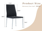 Modern Style Dining Chairs Set of 6 in Black, Essential for Minimalist Homes.Meeting Family Dining W2920P284970