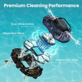 ZNTS Cordless Robotic Pool Cleaner Pool Vacuum Self-Parking Dual-Motors LED Indicator 21167867