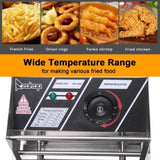 ZNTS EH81 2500W MAX 110V 6.3QT/6L Stainless Steel Single Cylinder Electric Fryer US 44109609