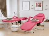 Professional Tattoo Bed Chair Massage Table with Storage Pocket and Towel Hook for Esthetician, 08191279