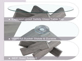 Round glass coffee table, 33.4" modern design unique coffee table. Tempered glass top with grey W1151P180317