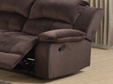 Motion Loveseat 1pc Living Room Furniture Chocolate Padded Suede Plush Cushion Couch Metal Reclining B011P205571