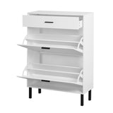 Shoe Cabinet, Freestanding Shoe Rack Organizer with Drawers & Metal Legs, Modern Shoe 14285067