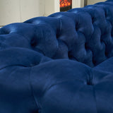 Chesterfield Modern Tufted Velvet Living Room Sofa, 84.25''W Couch,Blue W57953711
