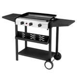 3-Burner Flat Top Gas Griddle Cooking Station with Ceramic Coated Cast Iron Pan, 30,000 BTU Propane 71079370