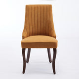 Rayon Cloth Flocking Linen Dining Chairs Channel Kitchen Dinner Chair Comfy Fabric Upholstered W1143P190236