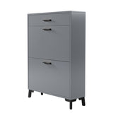 Shoe Storage Cabinet for Entryway, Free Standing Shoe Organizer with 2 Flip Drawers, Hidden Shoe W578124378