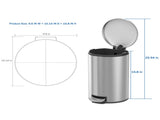 Bathroom Trash Can, 3.1 Gallon Small Stainless Steel Step Garbage Bucket Bin with Soft Close Lid, 42733836