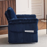 33 Inch Oversized Swivel Corduroy Lounge Chair - Plush Cushioned Armchair for Living Room, Bedroom, W1829P265013