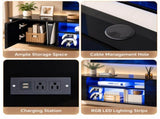 Wall Mounted TV Stand, 63" x 11.8" x 11.8", Floating TV Cabinet with 2 Doors, 59295808
