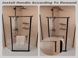 36*36*72" Pivot shower door, with 1/4" tempered glass, Frameless Neo-Angle Pivot Shower W1675P399619