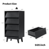 4 Drawer Double Dresser Features Vintage-style and Bevel Design W578P170158