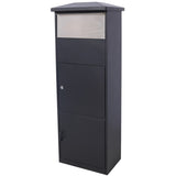 ZNTS Large Package Delivery Parcel Mail Drop Box for Porch, Floor Lockable Drop Slot Mail Box with Parcel W465P188059