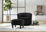 Swivel Accent Chair 360&deg Comfy Recliner Corduroy Arm Chair Single Sofa with Ottoman for Living Room W2582P179931