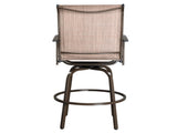 2pcs Wrought Iron Swivel Bar Chair Patio Swivel Bar Stools Brown 77628809