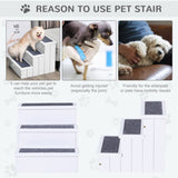 Wooden Carpeted Non Slip Pet Stairs Ramp 97584316