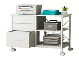 Rolling File Cabinet with 3 Drawers, Fabric Lateral Filing Storage for A4/Letter Size, Mobile 53448219