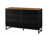 6 Drawer Double Dresser with Slatted Grille Striped Drawer, Modern Style Dresser, High-Quality MDF W578P193307