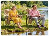Folding Camping Chair, Heavy-Duty Metal Frame Portable Outdoor Chair with Cup Holder, Insulated 72175565