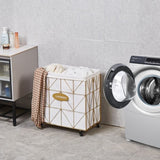 Laundry Baskets,Collapsible Laundry Basket with Wheels,Removable Lined for Easy Cleaning Storage 28852055