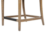 Leon 27" Arched Back Wood & Upholstered Counter Stool, Set of 2, Ivory White Boucle B2719P245956