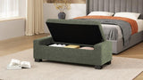 50" Ottoman Bench in Textured Fabric, Rectangular Design with Hinged Lid for Seating, Footrest, and 74862.00