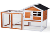 Wooden Rabbit Hutch Outdoor Chicken Coop Indoor Bunny Cage with Run, Guinea Pig House Pet House with 10952534