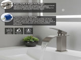 Single Handle Bathroom Faucet Lavatory Faucet Stainless Steel Single Hole-TP, Brushed NickelUnable 33589270