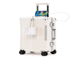 20 Inch Carry On Luggage, Aluminum Frame ABS Hard Shell Suitcase with USB Charging Port, Foldable W2787P536207