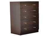 Brown particleboard with a textured melamine finish, 66*40*111cm, 42 drawer cabinet, matte gold 73782149
