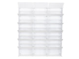 12-Tier Portable 72 Pair Shoe Rack Organizer 36 Grids Tower Shelf Storage Cabinet Stand Expandable 00409728