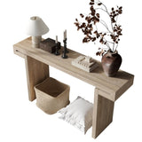 60inches Rustic Farmhouse Console Table , Distressed Wood Finish Entryway Sofa Side Table for Living W1445P330980