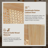 30-inch bathroom vanity crafted from natural materials, featuring handmade rattan doors and WF530472AAD