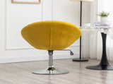 Noas Velvet Upholstered Tufted Back Swivel Accent Chair, Yellow T2574P164851