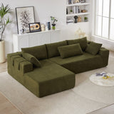 Modern Chenille Upholstered Sectional Couch Set,Modular 108" L Shaped Sectional Living Room W834P240005
