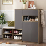 ON-TREND 2-in-1 Shoe Storage Bench & Shoe Cabinets
, Multi-functional Shoe Rack with Padded Seat, WF314405AAE